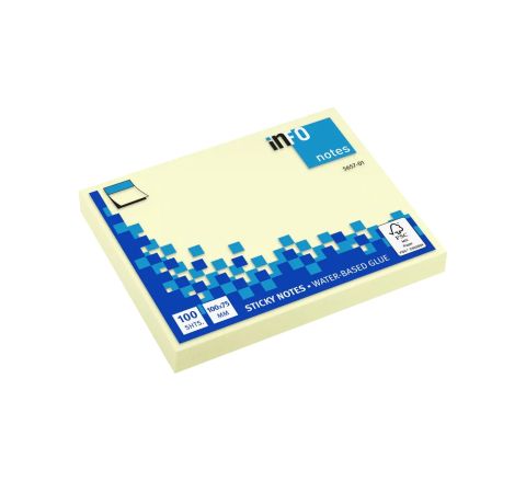 inFO 5657-01 STICKY NOTES 100X75MM (4x3) YELLOWPAD