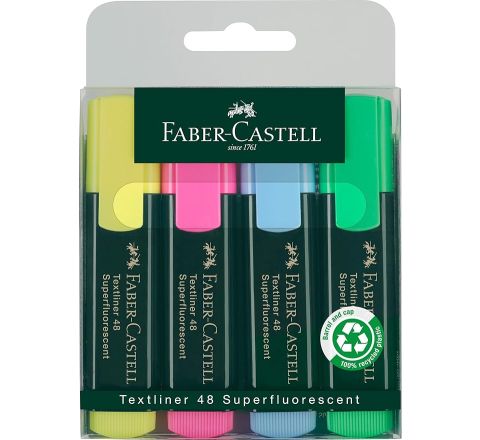 FABER CASTELL 154804 TEXTLINER 4 PCS / SET