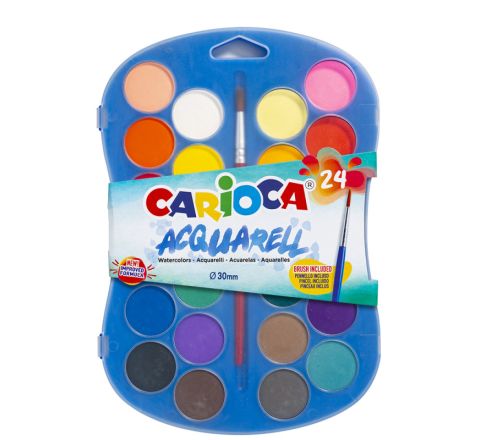 CARIOCA 42405-WATERCOLOR PLA CASE Ø 30 MM-24