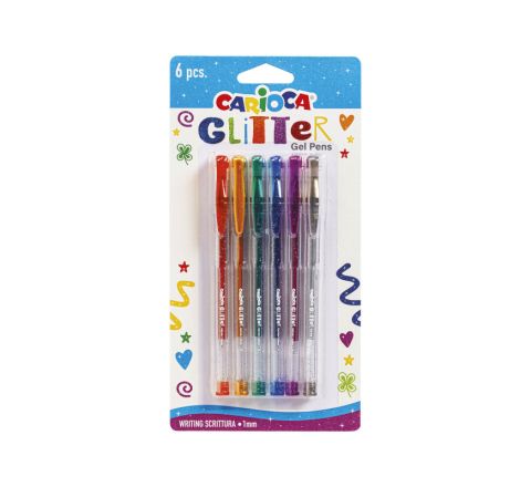 CARIOCA 42165 GLITTER GEL PENS BL. 6 PCS