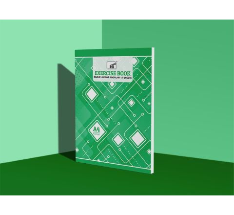 EXERCISE BOOK SINGLE LINE -140PAGE - 1 SIDE PLAIN  (21X29)
