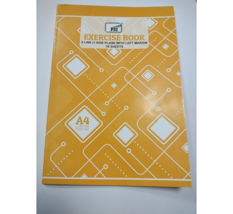 EXERCISE BOOK 4 LINE - 140 PAGES - 1 SIDE PLAIN (21X29)