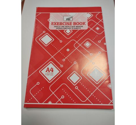 EXERCISE BOOK SINGLE LINE WITH 2 SIDE MARGIN (KERSLS MATHS -140 PAGES - 21X29